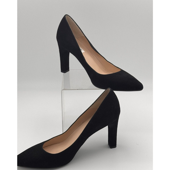 LK Bennett London Pump Womens 40 US 9 1/2 Black Suede Shoes 3” Heel. Excellent. - Picture 2 of 6